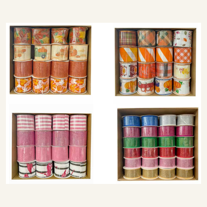 Decorative Christmas ribbon rolls for wholesale